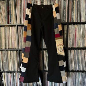 Corduroy patchwork flares bell bottoms grateful stealie dead shakedown  ❤️⚡️💙
